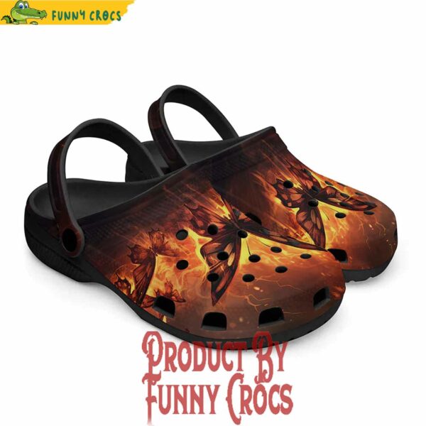 Butterfly On Fire Crocs Shoes