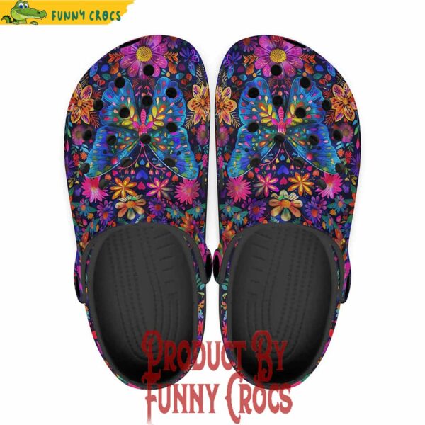 Colorful Butterfly Crocs Shoes