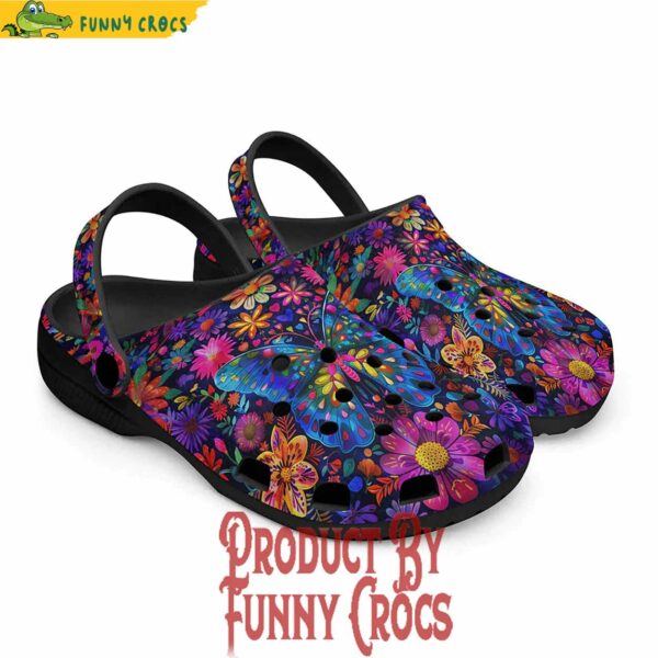 Colorful Butterfly Crocs Shoes