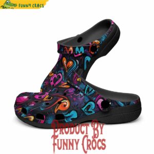 Colorful Neon Graffiti Hearts Crocs Shoes 2