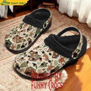 Cute Gingerbread Man Cozy Fleece Lined Crocs For Men