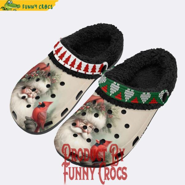 Funny Santa Claus Print Christmas Fleece Lined Crocs Shoes