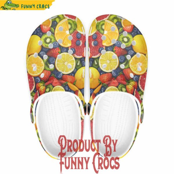 Fresh Colorful Mix Of Citrus Fruits Crocs Shoes