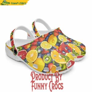 Fresh Colorful Mix Of Citrus Fruits Crocs Shoes 3