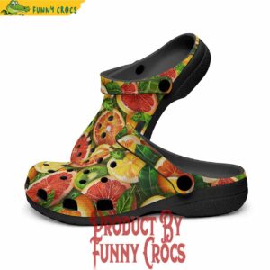 Fresh Colorful Mix Of Citrus Fruits With Lemons Crocs Shoes