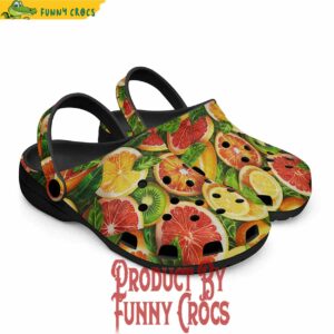 Fresh Colorful Mix Of Citrus Fruits With Lemons Crocs Shoes 3