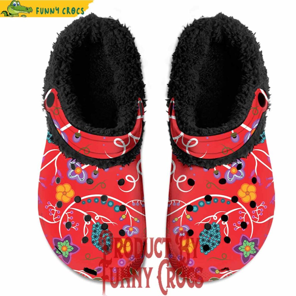 Fresh Fleur Fire Crocs Fleece Lined - Unique Style