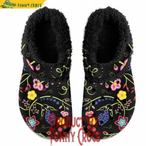 Fresh Fleur Midnight Ladies Fleece Lined Crocs