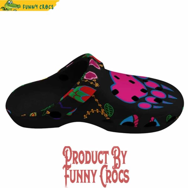 Geometric Floral Fall-Black Muddies Unisex Crocs Shoes