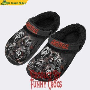 Ghostface Scream Horror Movie Fleece Lined Crocs For Men