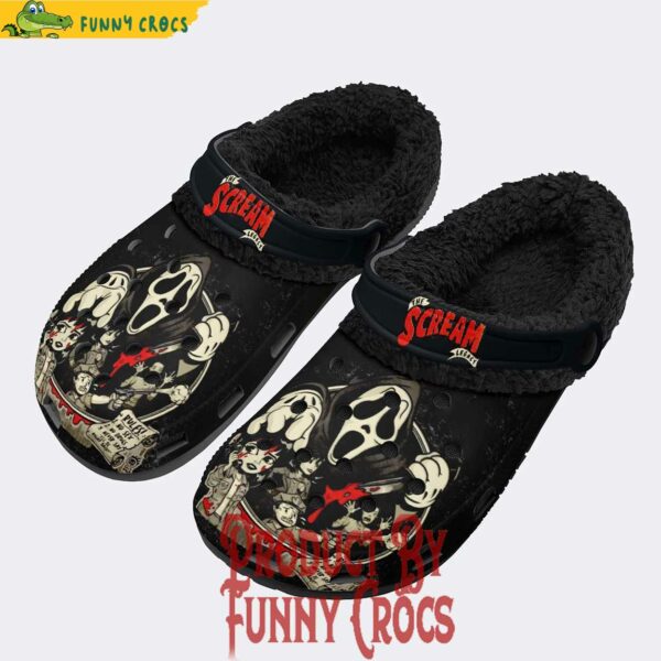 Ghostface Scream Horror Movie Fleece Lined Crocs Mens