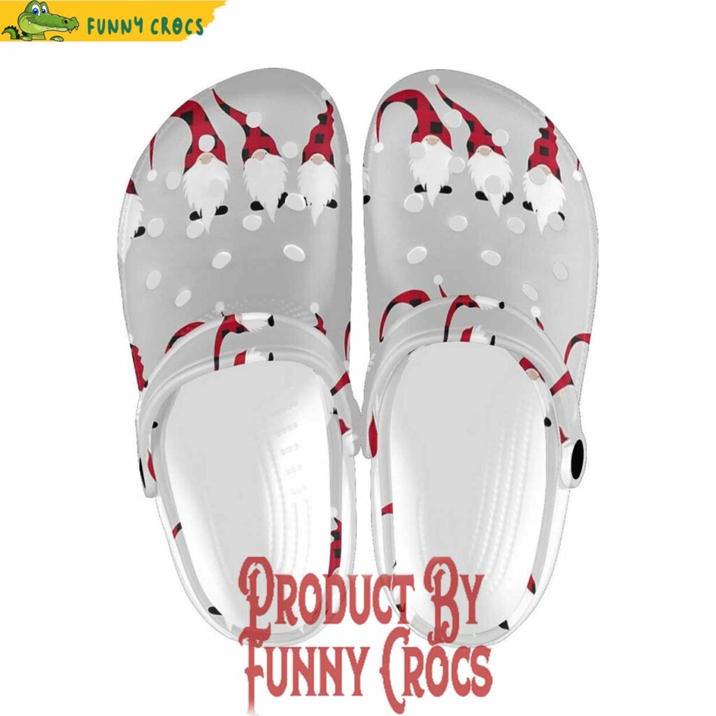 Gnomes Christmas Gray Crocs For Adults