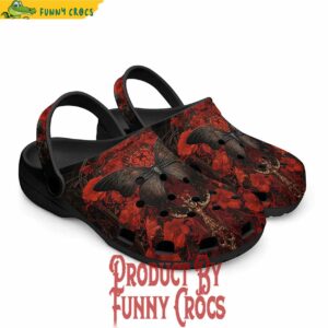 Gothic Butterfly With Red Roses Crocs Shoes 3