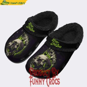 Green Skull Crocs Crocband Fleece Lined