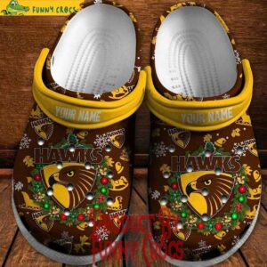 Hawthorn Hawks Christmas 2024 AFL Crocs Shoes