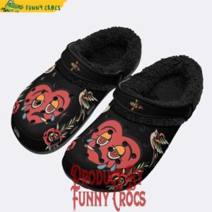 Heart Art Print Fleece Lined Crocs Mens