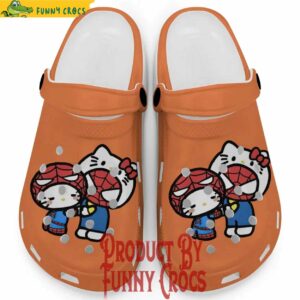 Hello Kitty And My Melody Cosplay Spiderman Orange Crocs Shoes