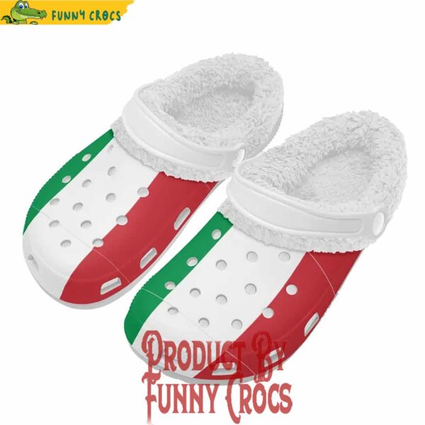 Italy Flag Fur Lined Crocs