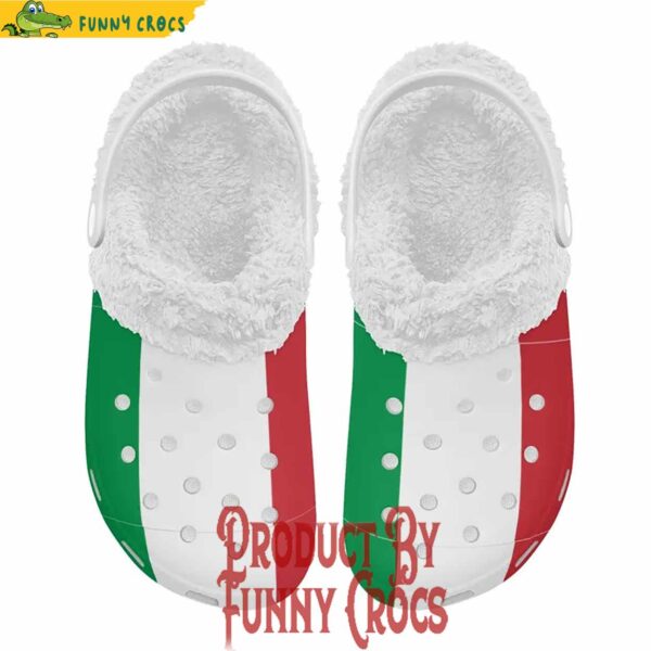 Italy Flag Fur Lined Crocs