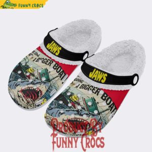 Jaws Retro Poster Unisex Classic Crocs Fleece Lined