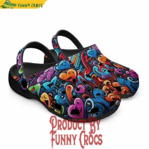 Love Hearts Graffiti Crocs Shoes 3