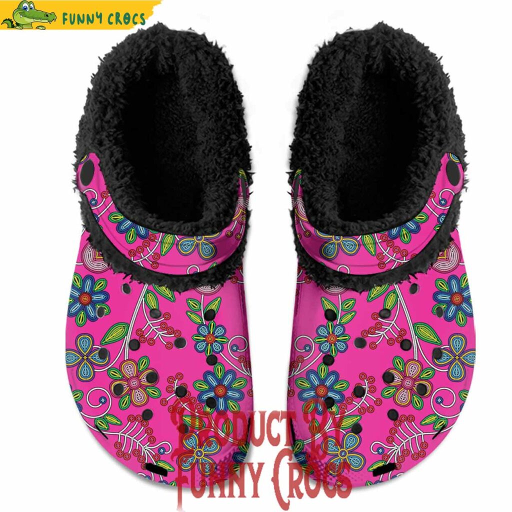 Midnight Garden Pink Fleece Lined Crocs Mens