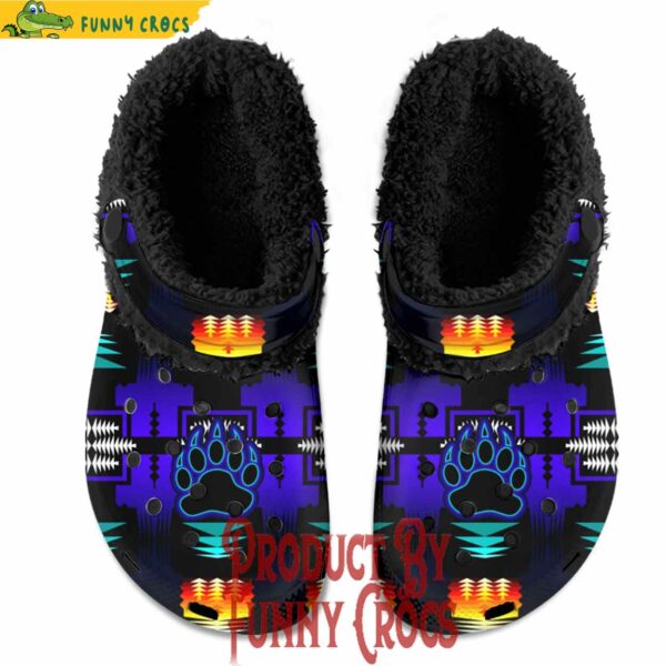 Midnight Sage Fire Bearpaw Adult Fleece Lined Crocs