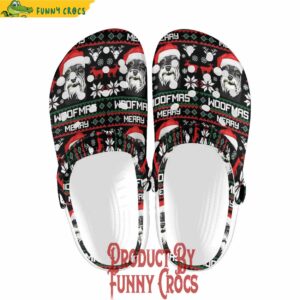 Miniature Schnauzer Merry Woofmas Christmas Crocs Shoes