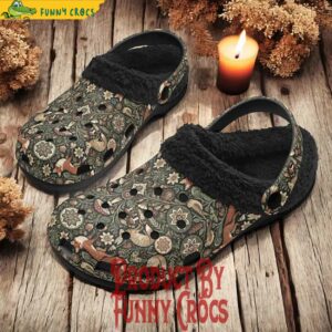 Mushroom Woodland Animal Fleece Lined Crocs Mens