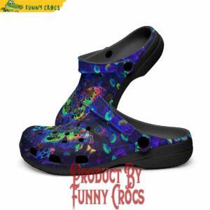 Neon Butterfly And Skulls Crocs Shoes