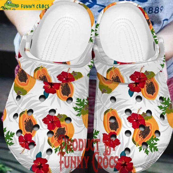 Papaya Fruit Crocs Crocband Clogs Shoes