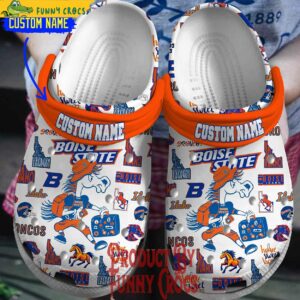 Personalized Boise State Broncos Crocs Clogs Shoes