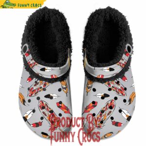 Prayer Feathers Grey Fleece Lined Crocs Mens​