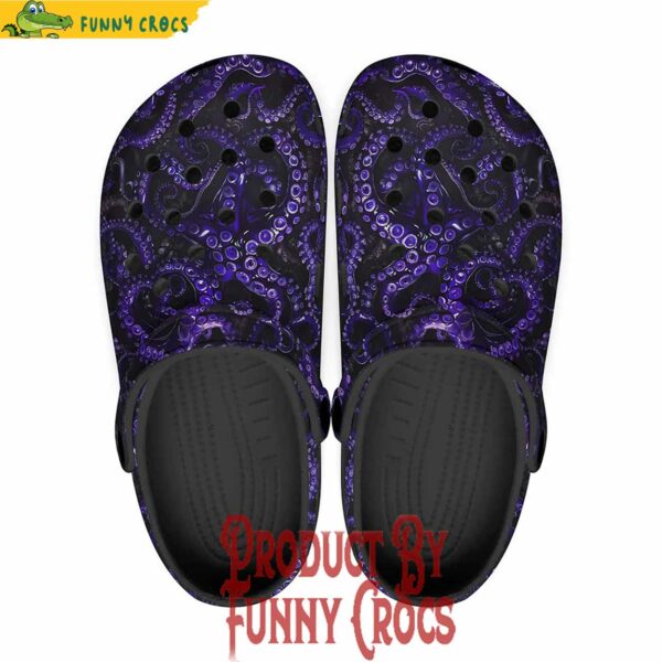 Purple Octopus Crocs Clogs Shoes For Adults