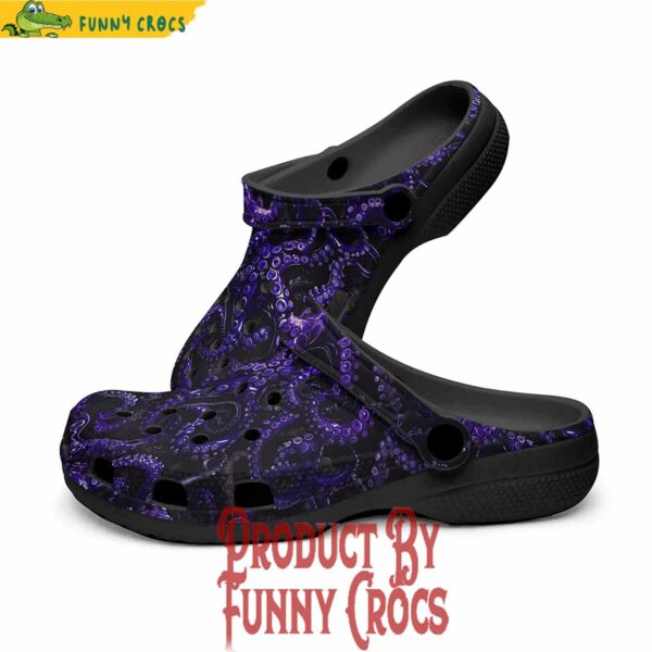 Purple Octopus Crocs Clogs Shoes For Adults