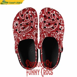 Red Bandana Unisex Crocs Shoes