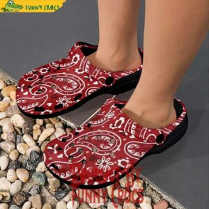 Red Bandana Unisex Crocs Shoes 3