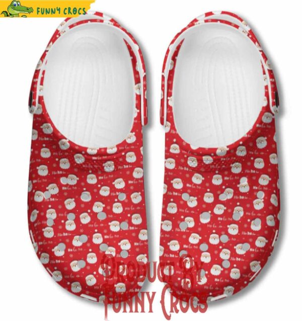 Santa Claus Face Christmas Pattern Crocs Clogs