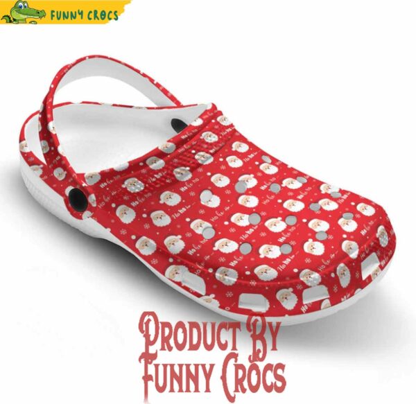 Santa Claus Face Christmas Pattern Crocs Clogs