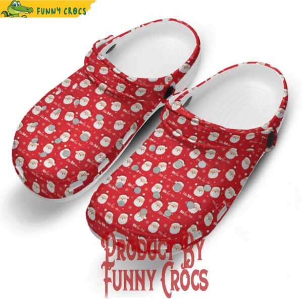 Santa Claus Face Christmas Pattern Crocs Clogs