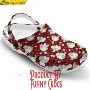 Santa Claus Face Christmas Red Crocs For Kids