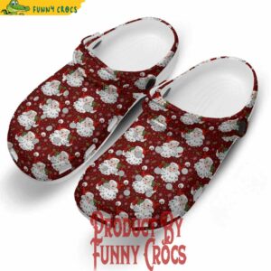 Santa Claus Face Christmas Red Crocs For Kids 3