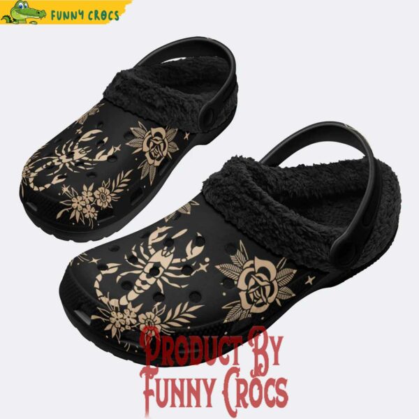 Scorpion Art Print Fleece Lined Crocs Men