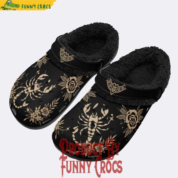 Scorpion Art Print Fleece Lined Crocs Men