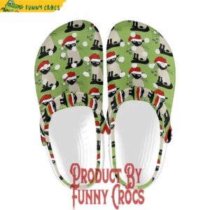 Siamese Santa Humorous Christmas Holiday Kitty Cat Crocs Shoes