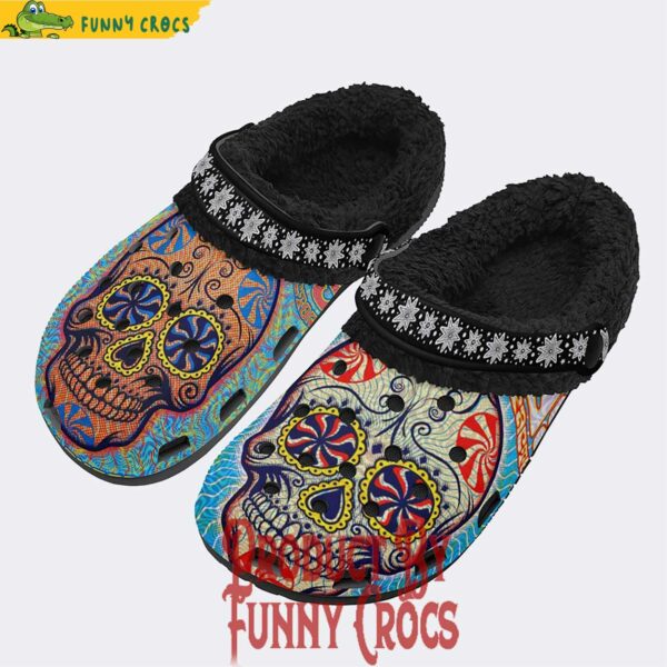 Skull Graffiti Crocs Fleece Lined