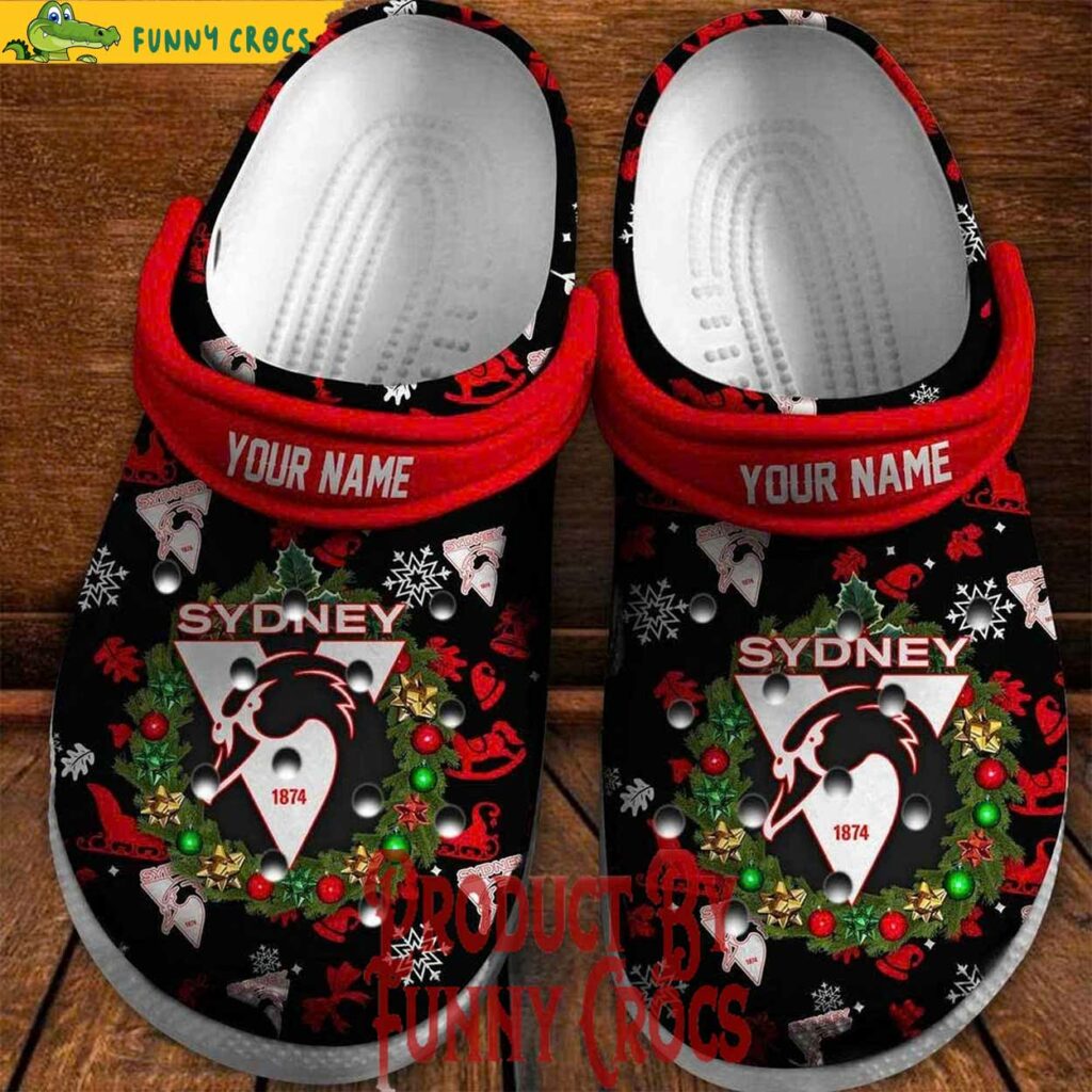 Sydney Swans Christmas 2024 AFL Crocs Shoes