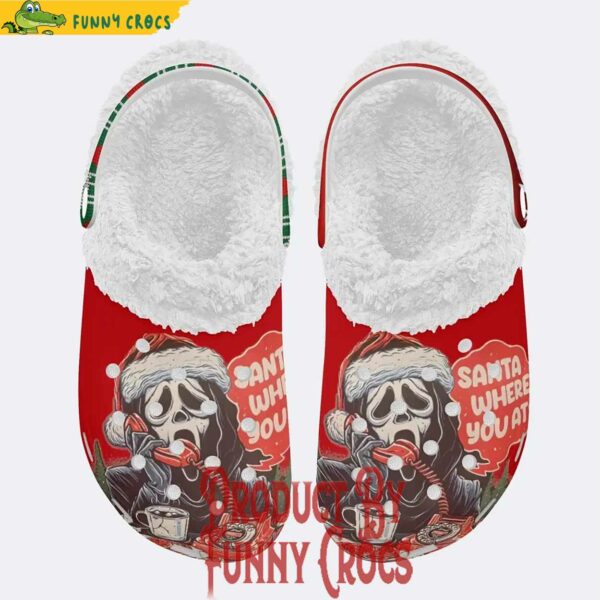 The Scream Call Santa Claus Christmas Fleece Lined Crocs