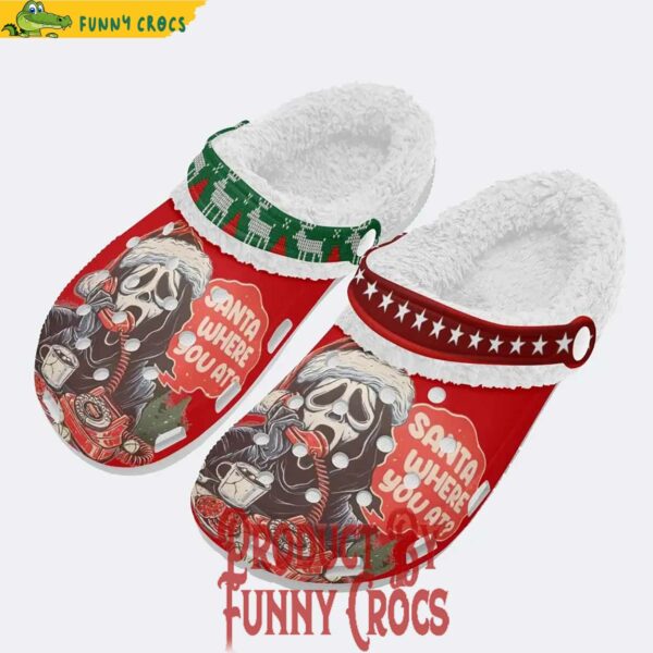 The Scream Call Santa Claus Christmas Fleece Lined Crocs