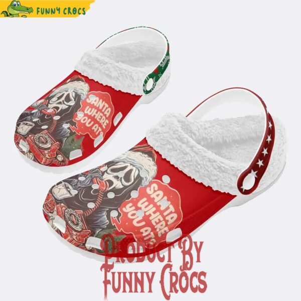 The Scream Call Santa Claus Christmas Fleece Lined Crocs